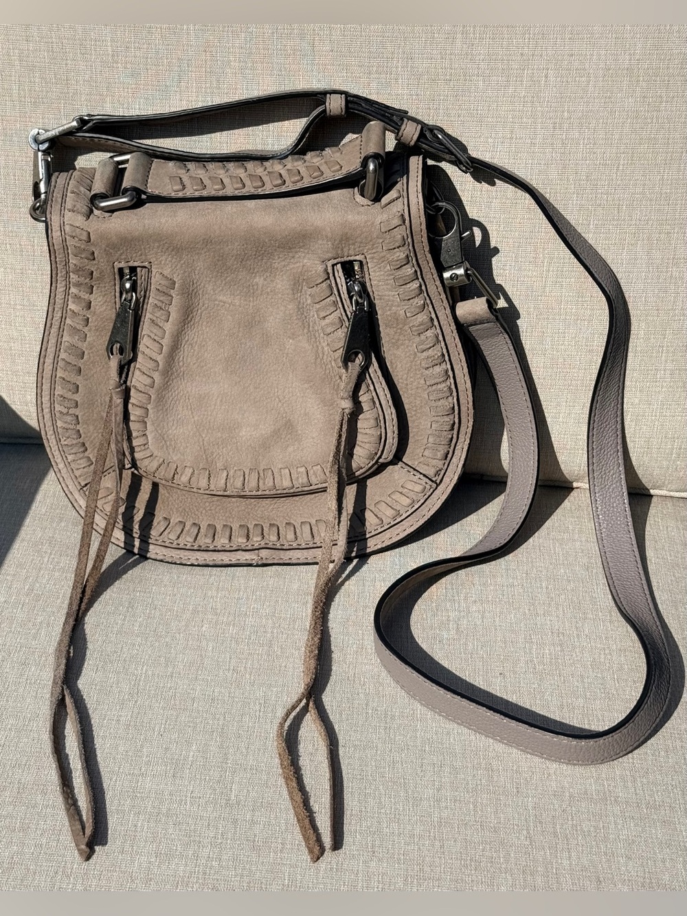 Rebecca Minkoff Vanity Saddle Bag genuine leather
